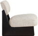 Vetra - Linen Textured Fabric Upholstered Accent Chair With Black Base - Simple Home Plus