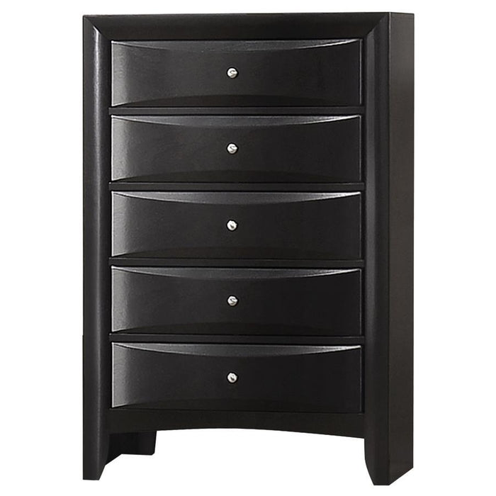 Briana - 5-Drawer Bedroom Chest - Black - Simple Home Plus