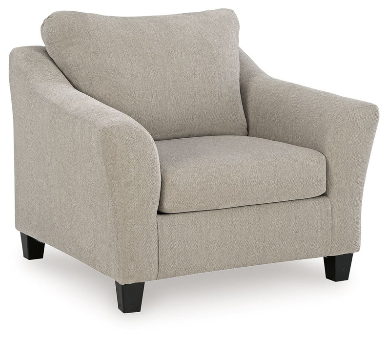 Willarae - 2 Pc. - Chair And A Half, Ottoman - Taupe - Simple Home Plus