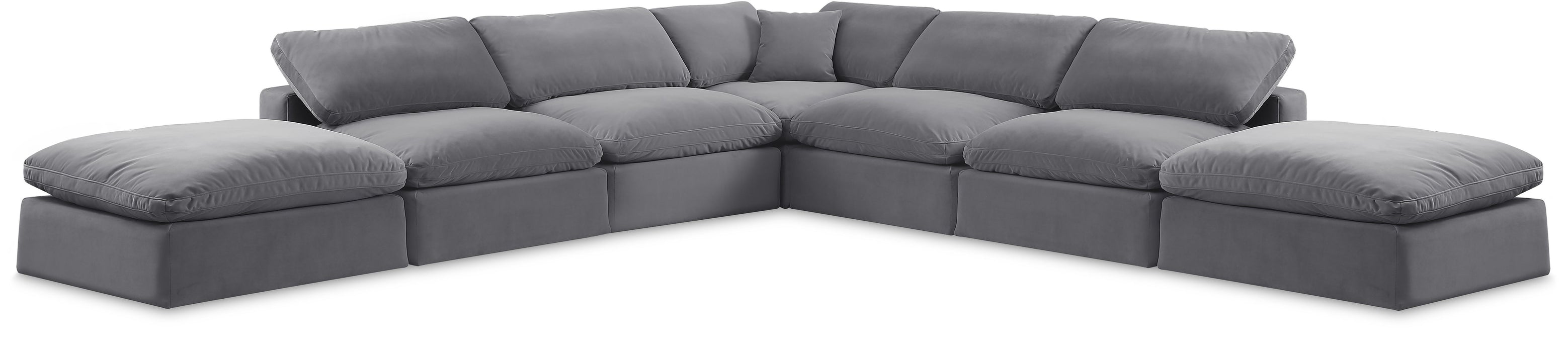 Comfy - 7 Piece Velvet Modular Corner Sectional - Simple Home Plus