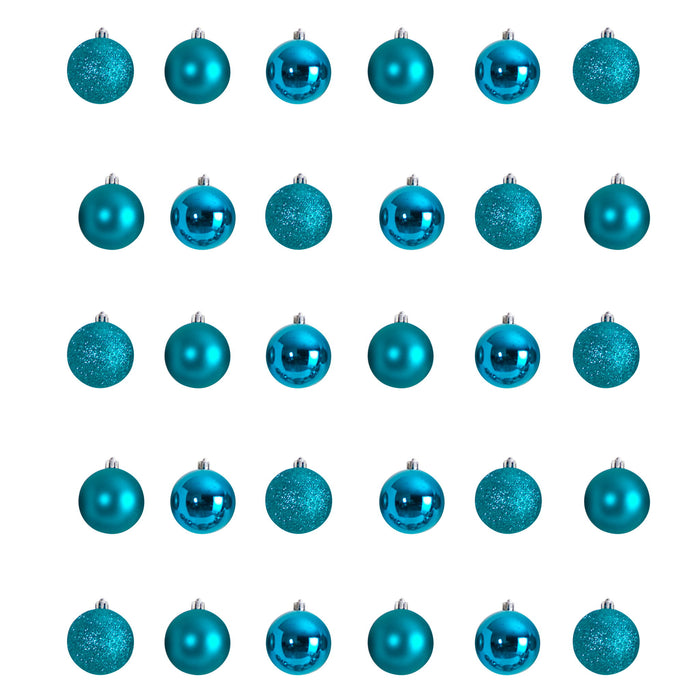 30 Count 2.5" Shatterproof Ornament Set w