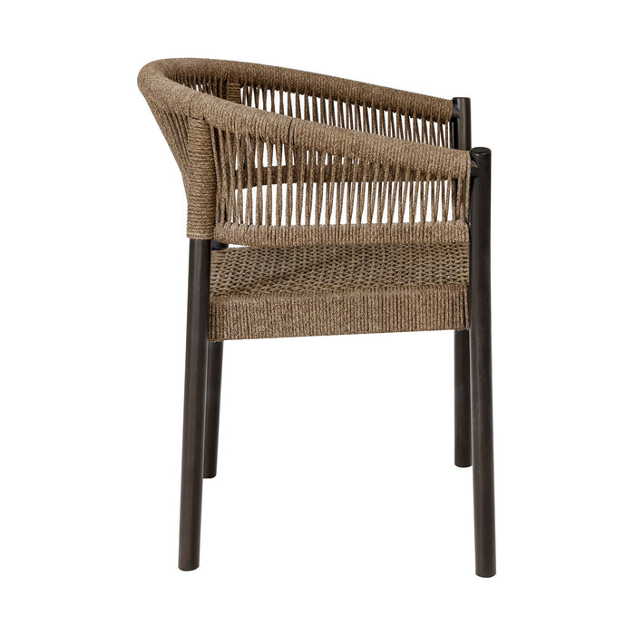 Doris - Outdoor Patio Dining Chair (Set of 2) - Dark Eucalyptus / Truffle - Simple Home Plus