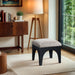 Lawson - Chenille Fabric Ottoman - Black Base - Simple Home Plus