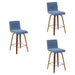 Vienna - Modern Counter Height Swivel Bar Stool - Walnut Finished Wood Frame - Simple Home Plus