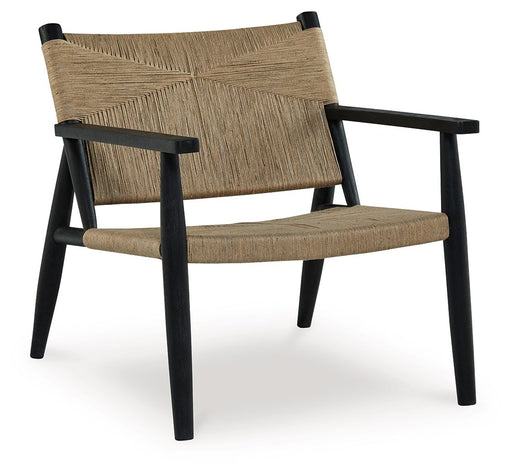 Halfmore - Black / Natural - Accent Chair - Simple Home Plus