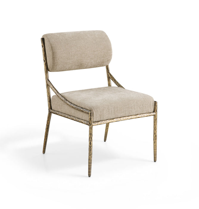 Bastille - Upholstered Dining Side Chair (Set of 2) - Brass Frame - Simple Home Plus