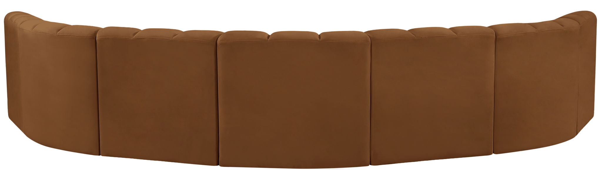 Arc - Velvet 7 Piece U-Shaped Modular Sofa - Saddle - Simple Home Plus