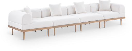 Laguna - 4 Piece Resilient Water Resistant Fabric 142" Upholstered Outdoor Patio Modular Sofa - Simple Home Plus