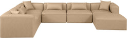 Cube - 7 Piece Modular Sectional - Tan - Simple Home Plus
