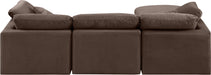 Indulge - Velvet 4 Piece Modular Sectional With Chaise - Simple Home Plus