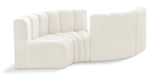 Arc - Velvet 4 Piece Curved Modular Sofa - Simple Home Plus
