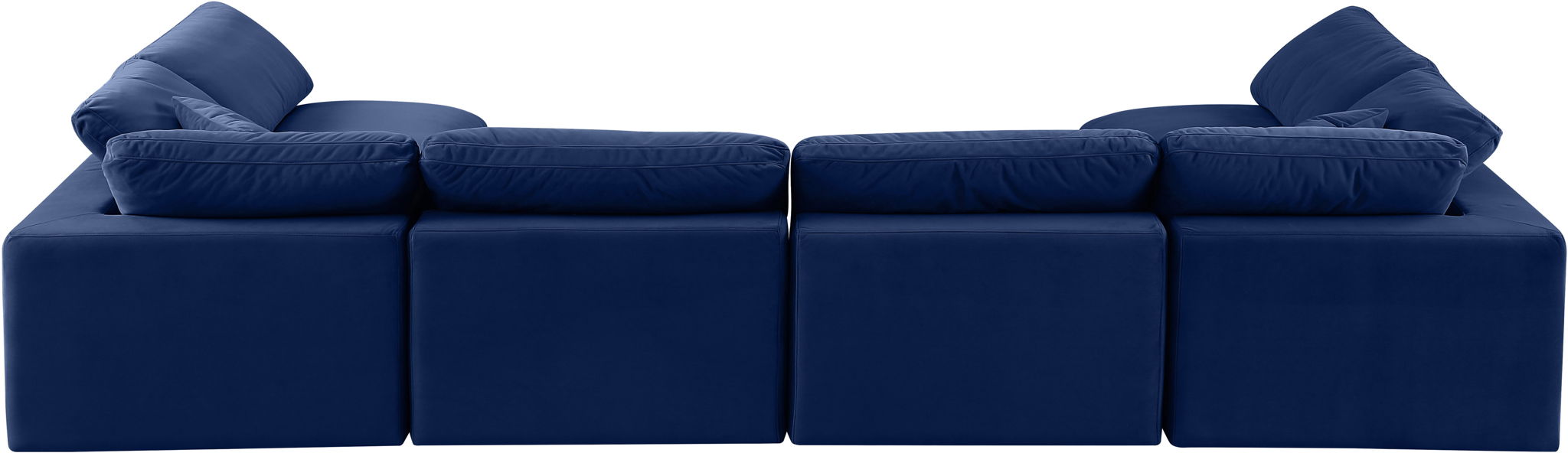 Comfy - 6 Piece Velvet Modular Armless Sectional - Simple Home Plus