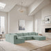 Shaggy - 6 Piece Modular U-Shaped Sectional - Simple Home Plus