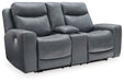 Mindanao - Power Reclining Loveseat With Console /Adj Hdrst - Simple Home Plus