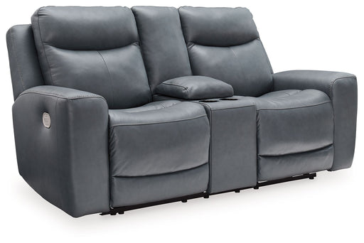 Mindanao - Power Reclining Loveseat With Console /Adj Hdrst - Simple Home Plus