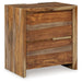 Dressonni - Brown - Two Drawer Night Stand - Simple Home Plus