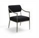 Bastille - Upholstered Dining Arm Chair (Set of 2) - Silver Frame - Simple Home Plus