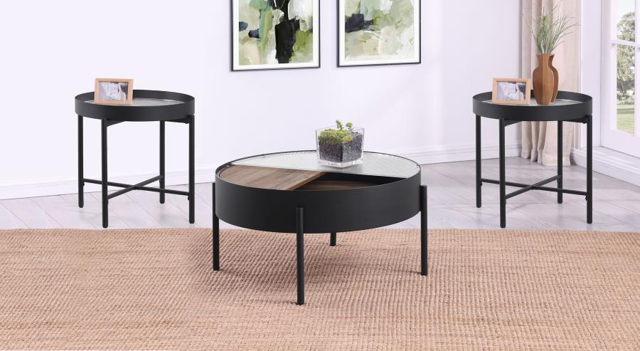 Ozella - Round Coffee Table Set - Simple Home Plus