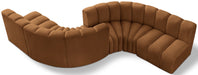 Arc - Velvet 6 Piece Modular Sofa - Saddle - Simple Home Plus