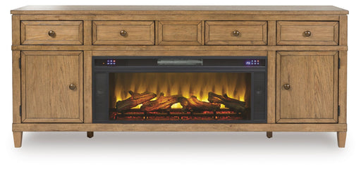 Sharlance - 81" TV Stand With Electric Fireplace - Simple Home Plus