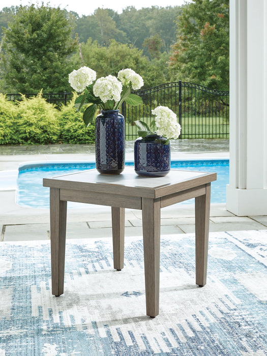 Rainier Ranch - Square End Table - Brown / Beige - Simple Home Plus