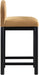 Conrad - Velvet Counter Stool With Black Legs - Simple Home Plus