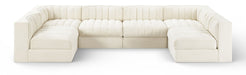 Rummi - Armless Velvet Performance Fabric Upholstered 6 Piece Modular Sectional - Simple Home Plus