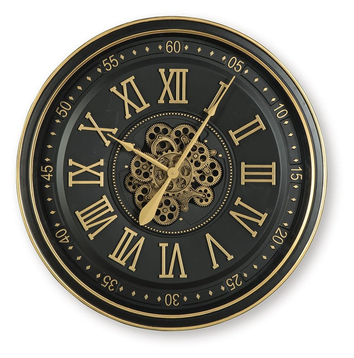 Dairton - Black / Gold Finish - Wall Clock - Simple Home Plus