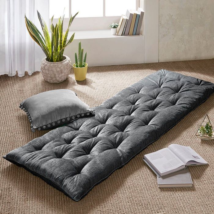 Edelia - Poly Lounge Floor Pillow Cushion - Charcoal - Simple Home Plus