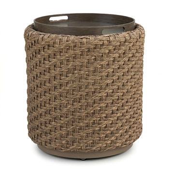 Alabaster - Round End Table - Beige - Simple Home Plus