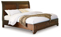 Trellington - Queen Sleigh Storage Bed - Brown - Simple Home Plus