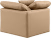 Indulge - Faux Leather Corner Chair - Tan - Simple Home Plus