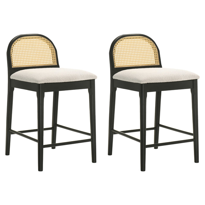 Lucio - Modern Farmhouse Wood Counter Height Kitchen Bar Stool - Simple Home Plus