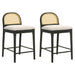 Lucio - Modern Farmhouse Wood Counter Height Kitchen Bar Stool - Simple Home Plus