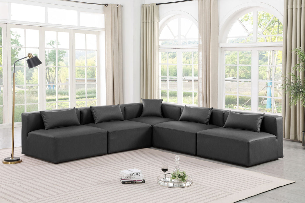 Cube - 5 Piece Modular Corner Armless Sectional - Simple Home Plus