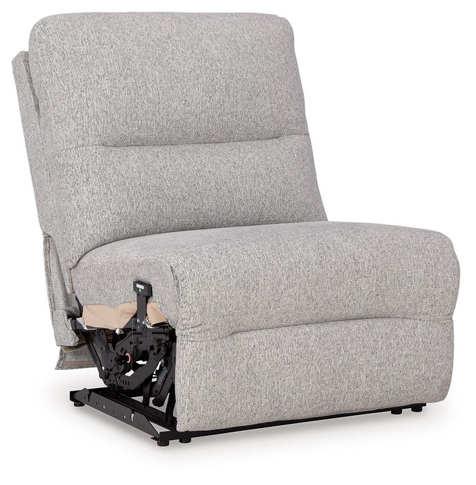 Acklen Place - Power Armless Recliner With Adj Headrest - Pewter - Simple Home Plus