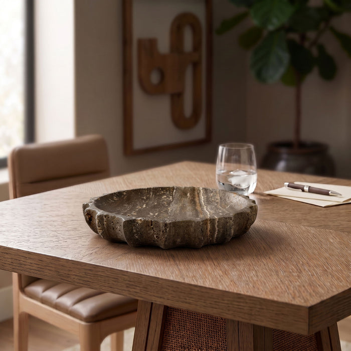 Murray - Travertine Bowl - Simple Home Plus