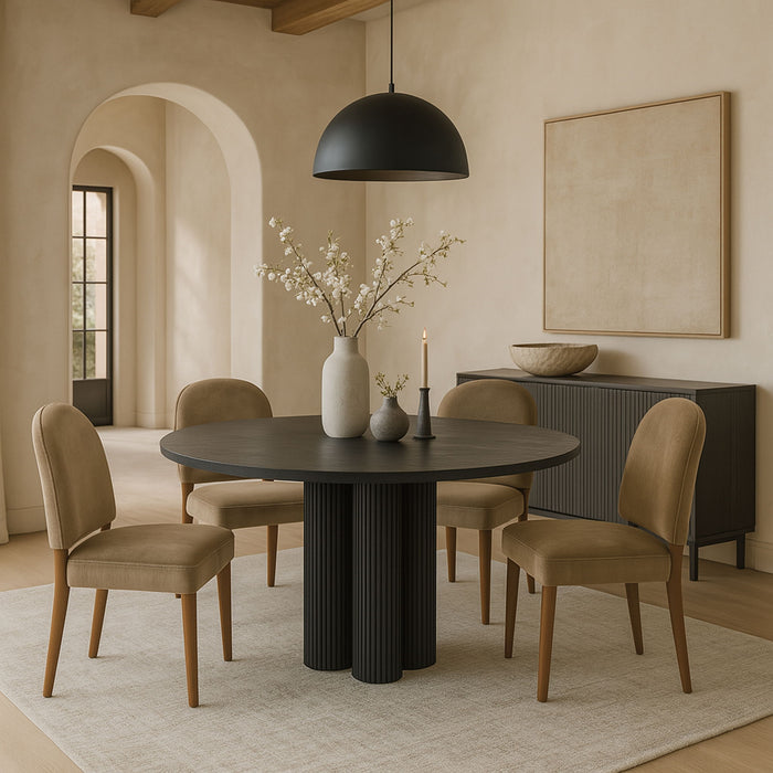 Varinelle - Velvet Dining Chair (Set of 2) - Walnut Frame - Simple Home Plus