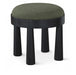 Larea - Linen Textured Fabric Ottoman - Black Base - Simple Home Plus