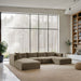 Shaggy - Fabric 5 Piece Modular Sectional With Chaise And Ottoman - Simple Home Plus