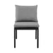 Cayman - Outdoor Patio Dining Chairs In Aluminum With Gray Cushions - (Set Of 2) - Simple Home Plus