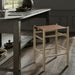 Santos - Backless Counter Stool With Stained Natural Base - Simple Home Plus
