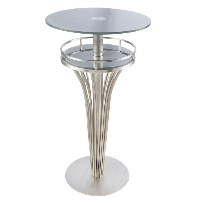 Yukon - Contemporary Bar Table - Gray Frosted - Simple Home Plus