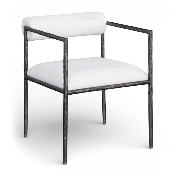 Axis - Linen Textured Cream Fabric Upholstered Dining Chair (Set of 2) - Simple Home Plus