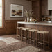 Entwine - Vegan Leather Upholstered Backless Counter Stool - Painted Brown - Simple Home Plus