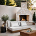 Mirella - 2 Piece Water Resistant Fabric 74" Upholstered Outdoor Patio Modular Armless Loveseat - Simple Home Plus