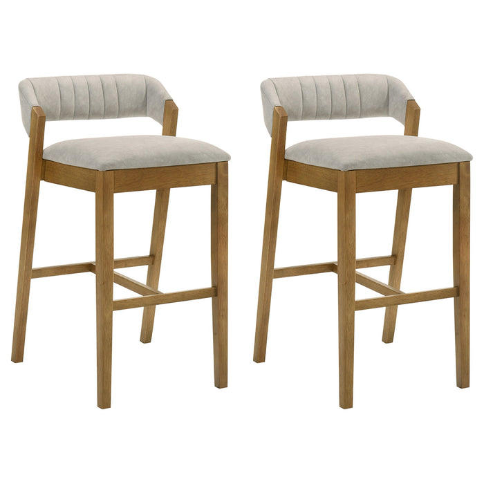 Landyn - 26" Amber Glow Counter Height Rubberwood Barstool - Simple Home Plus