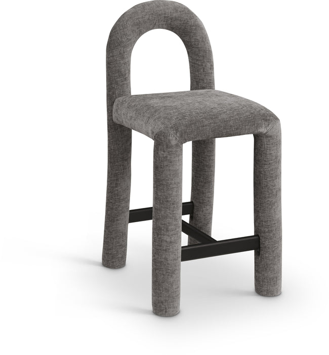 Amari - Chenille Fabric Stool - Simple Home Plus