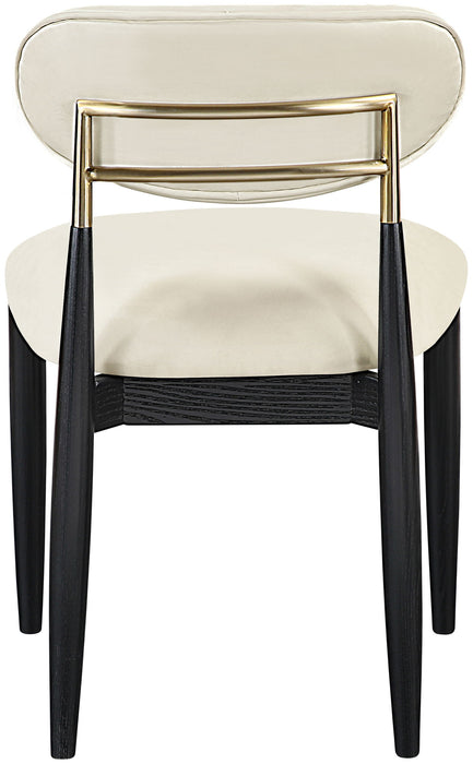 Riccio - Dining Side Chair (Set of 2) - Black And Gold Frame - Simple Home Plus