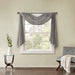 Harper - 144" Solid Crushed Scarf Sheer - Gray - Simple Home Plus